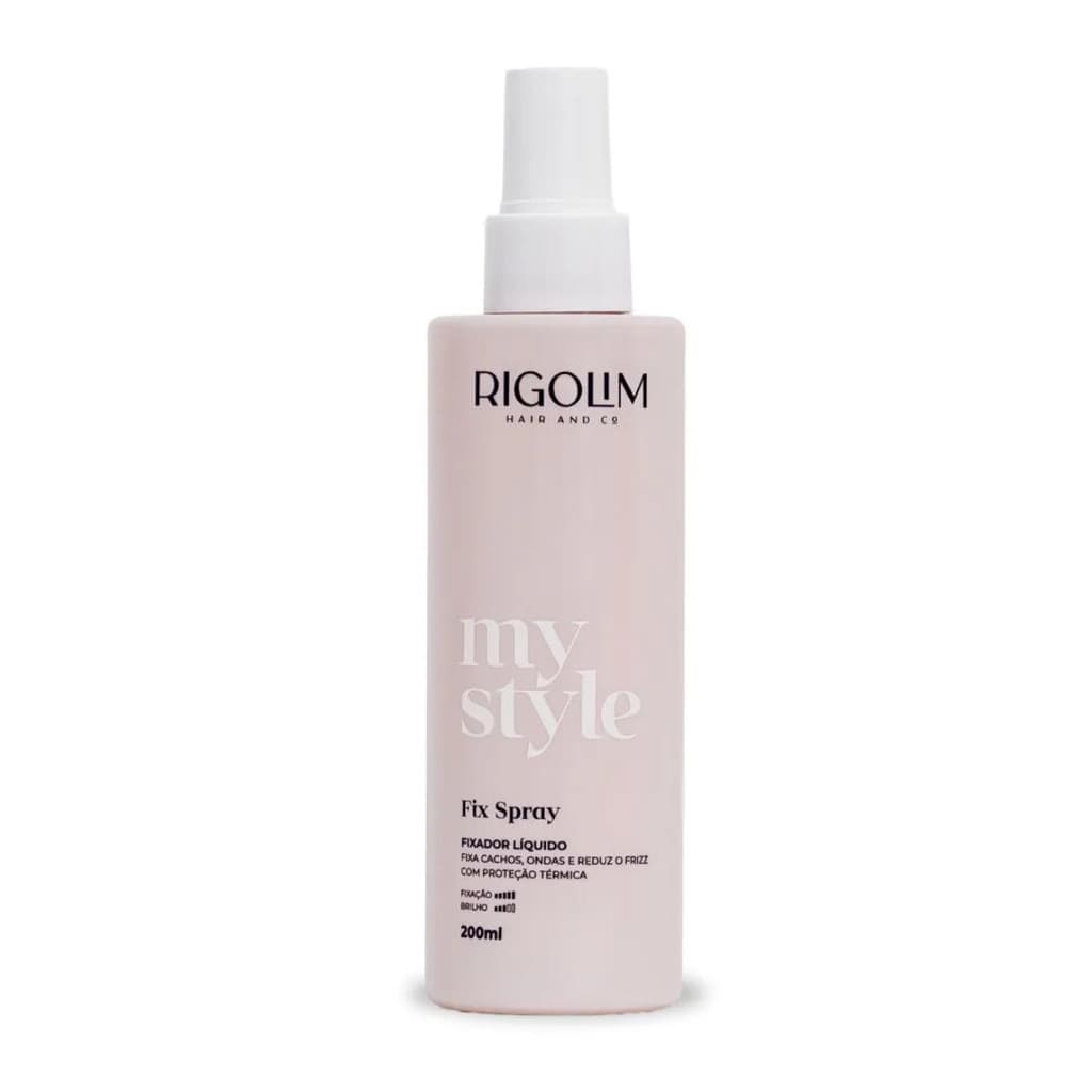 FIXADOR LÍQUIDO MY STYLE RIGOLIM HAIR AND CO PARA PENTEADOS COM BRILHO E FIXAÇÃO FLEXÍVEL