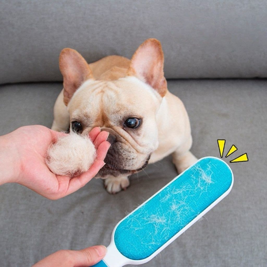 Kit Removedor de Pelos Pet e Fiapos – Escova Grande + Mini Portátil com Base de Limpeza