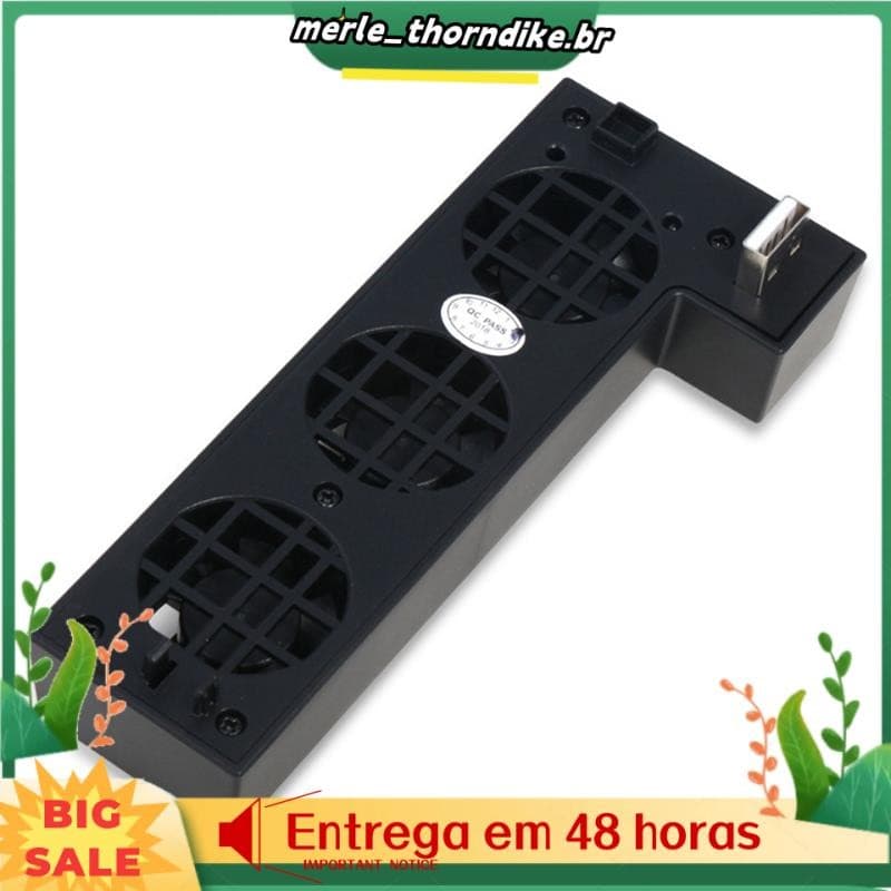 Ventilador De Refrigeração USB Com Controle De Temperatura Portátil Para Console De Jogos Xbox One X , 3 Ventiladores Ex