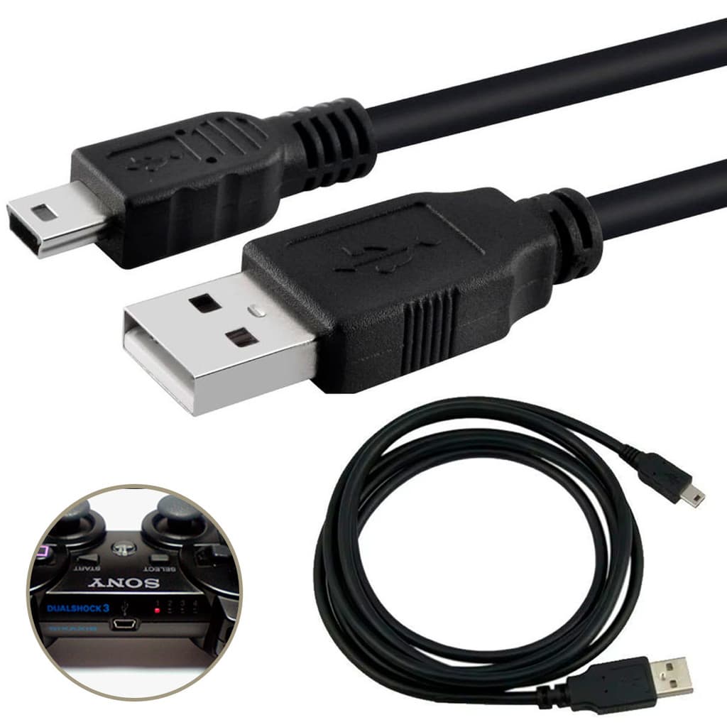 Cabo USB Controle PlayStation DualShock 3 1.5M - PS3