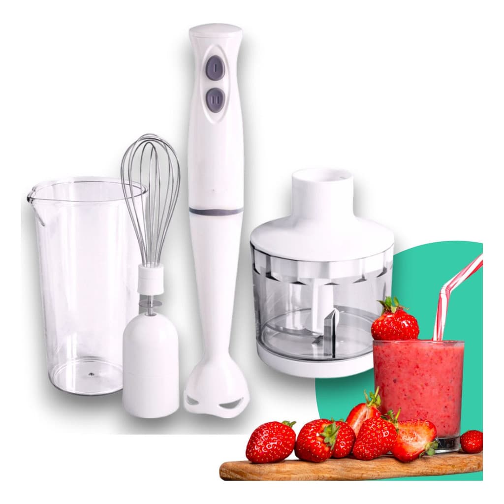 Mixer 3 Em 1 Multilaser 250w 127v Processador Batedor Branco -Bak