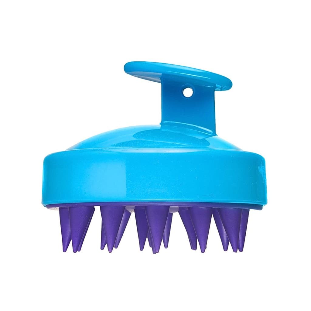 Massageador Capilar Para Limpeza do Couro Cabeludo Azul/Roxo - Santa Clara
