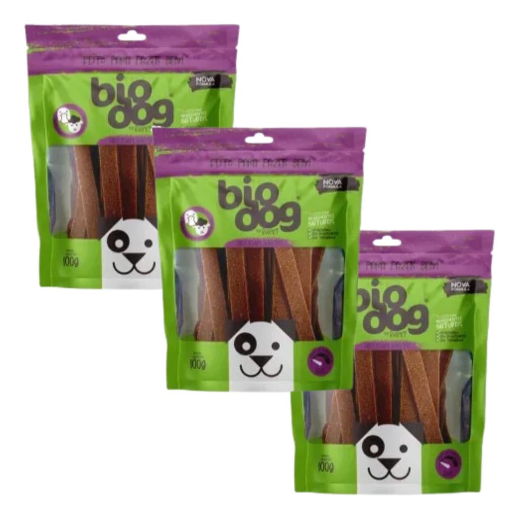 3x Petisco Biodog Gourmet Sensitive Cordeiro C/ Pato - 100g