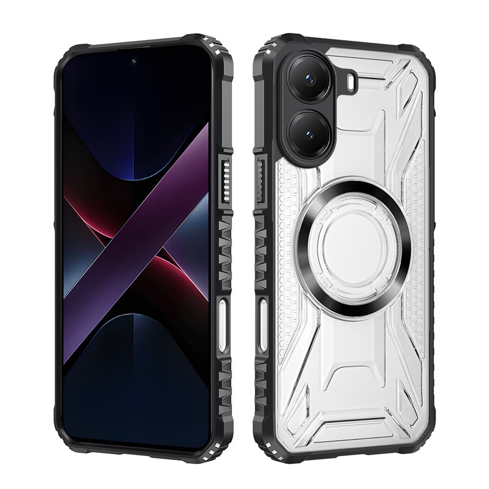 Magnética Capinha Redmi Note 15 14 13 Pro Plus 14C 13C A5 A3X A3 Turbo 4 Poco C75 X7 5G 4G Capa de Celular Transparente