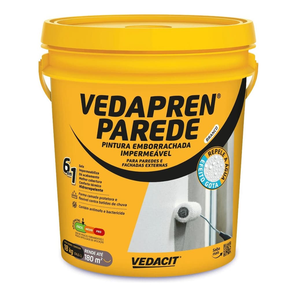Vedapren Parede Branco Impermeabilizante 18kg - Vedacit