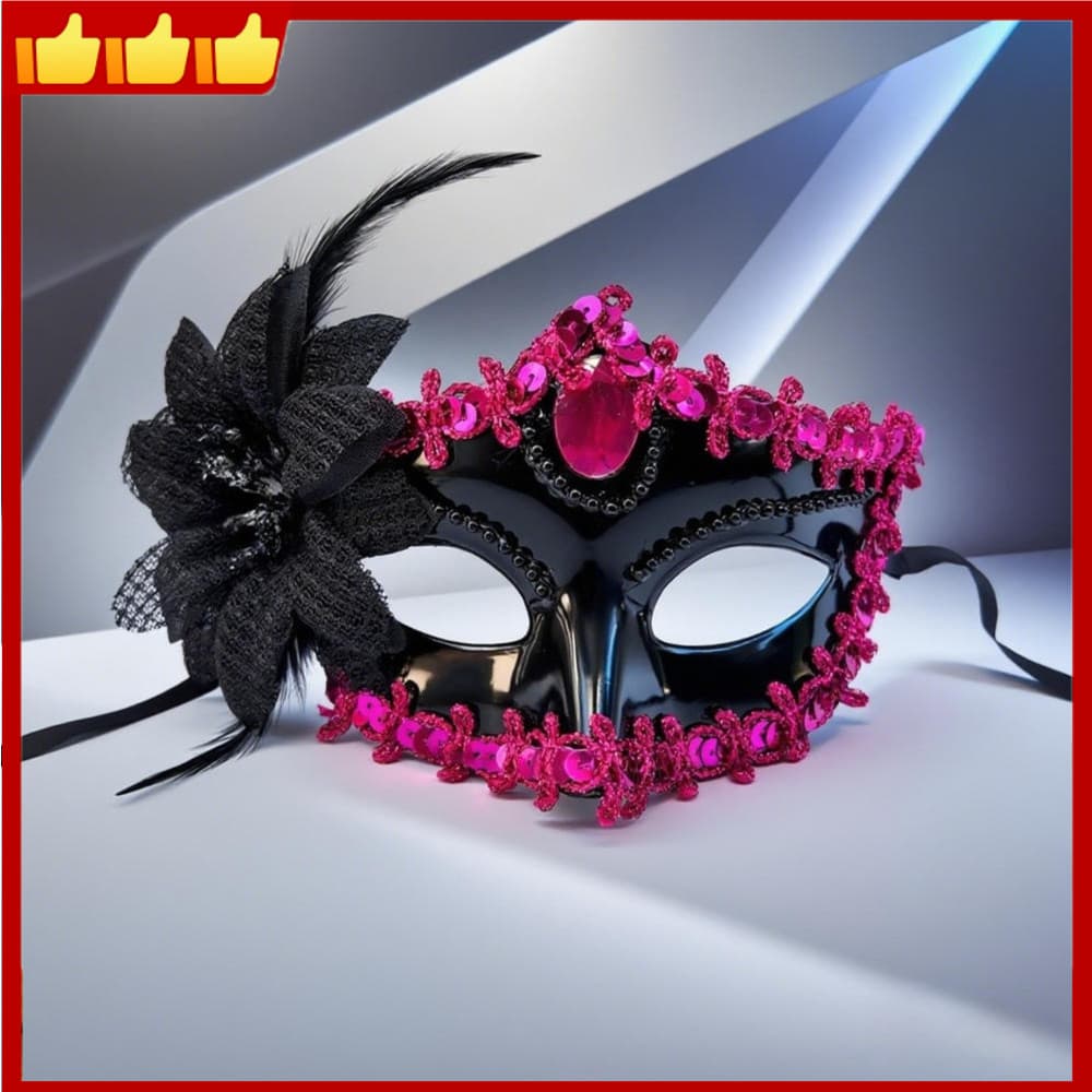 Máscara Veneziana De Diamante Veneza Pena Flor Casamento Carnaval Desempenho Traje Sexo Senhora Masquerade Dança Festa