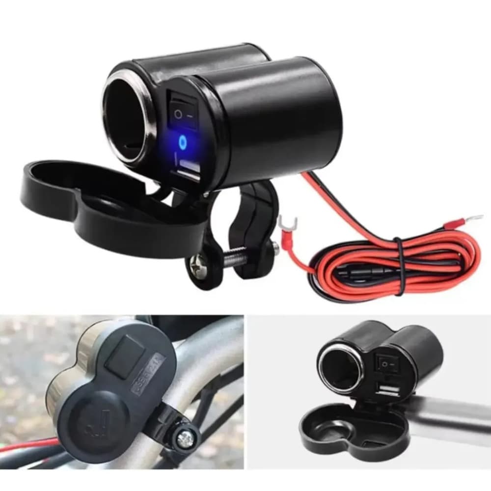Carregador Veicular Para Motocicleta CS-10