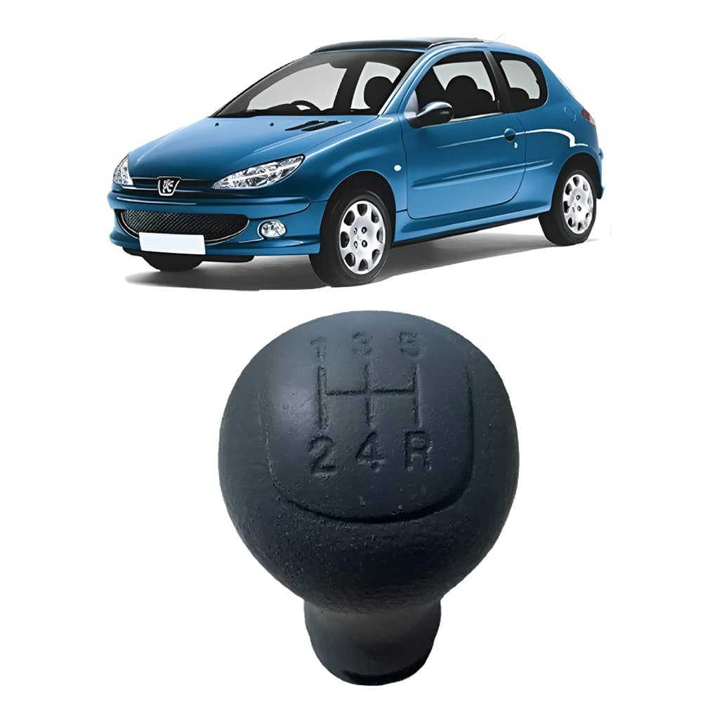 Bola De Câmbio Manopla 5 Marchas Peugeot 206 E Sw Cor Preta