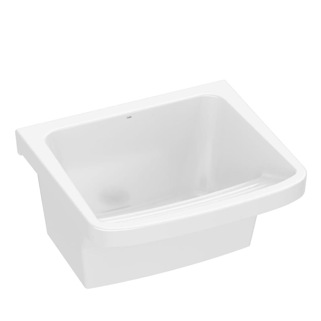 Tanque de Parede Médio 53,5X48,5cm sem Mesa 31L Branco - Celite