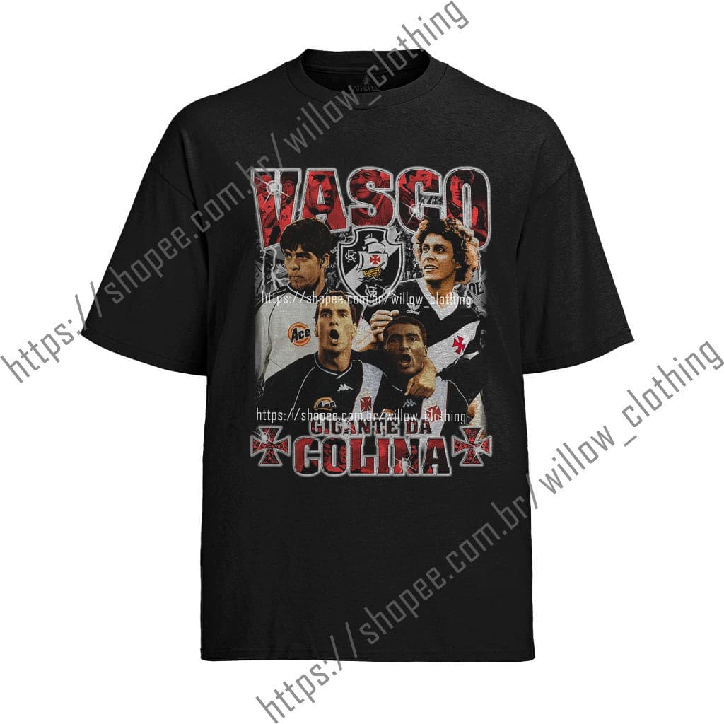 Camiseta Premium 100%Algodão Futebol Gigante daColina Romario Edmundo Gama Streetwear Envio Imediato