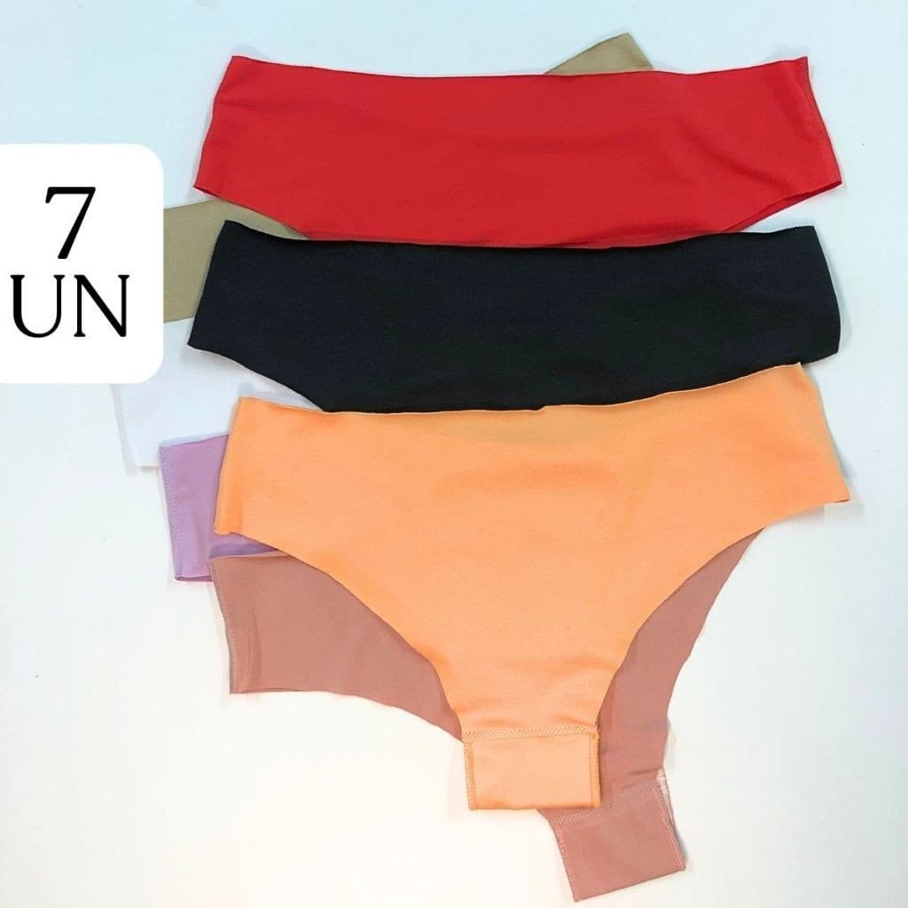Kit 7 Calcinha Sem Costura Não Marca Calcinha Corte a Laser Tanga Ad*
