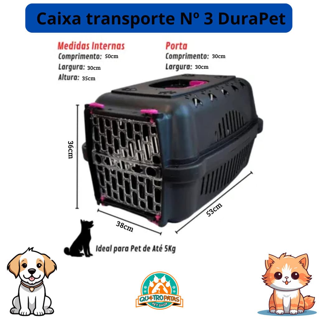 Caixa de Transporte DuraPets Nº3