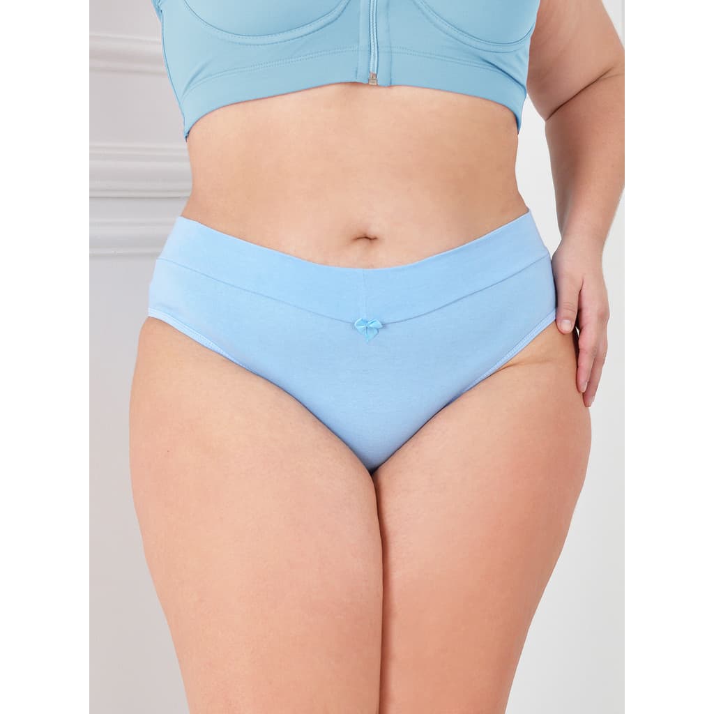 Kit 5 Calcinhas calçola senhora plus size cós alto embutido modelagem grande cintura alta pós parto segura barriga