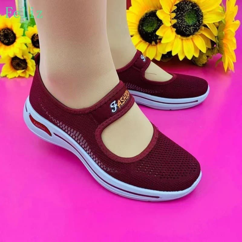[Mulheres Moda Sapatos Diabetic Walk Air Almofada Ortopédica 6547