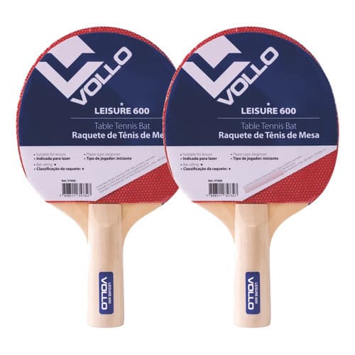 2x Raquetes Tênis De Mesa Ping Pong Vollo Leisure 600 1 Star