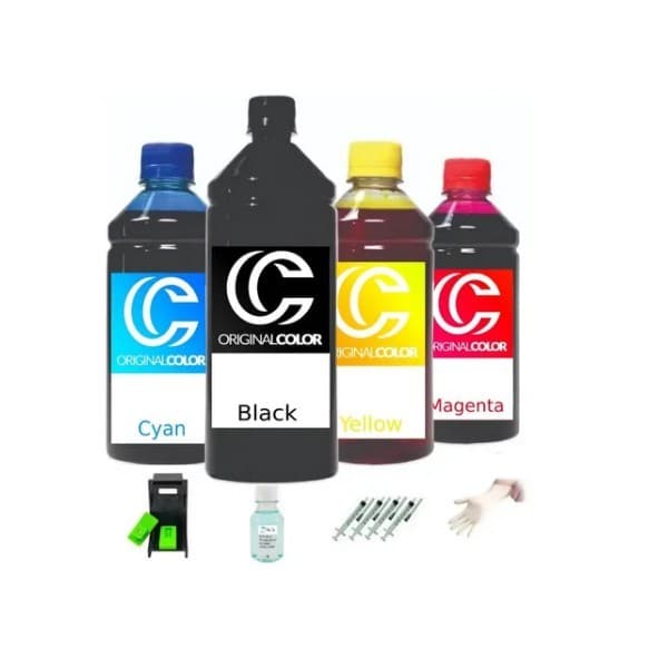 Kit de Tinta 650ml para Recarga de Cartuchos 664 662 60 21 22