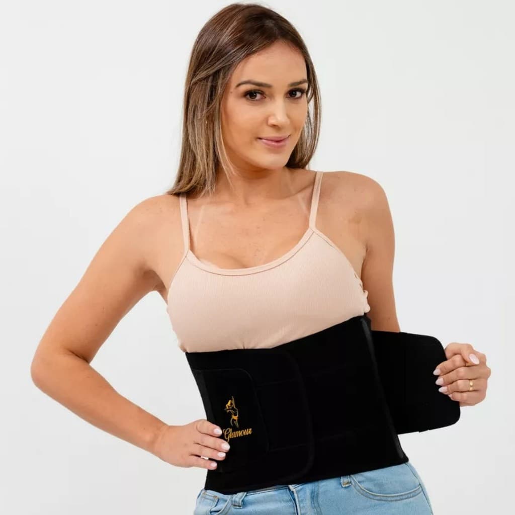 Cinta Modeladora Abdominal Ajustável Took Shape para afinar a cintura pós-parto reduz medidas