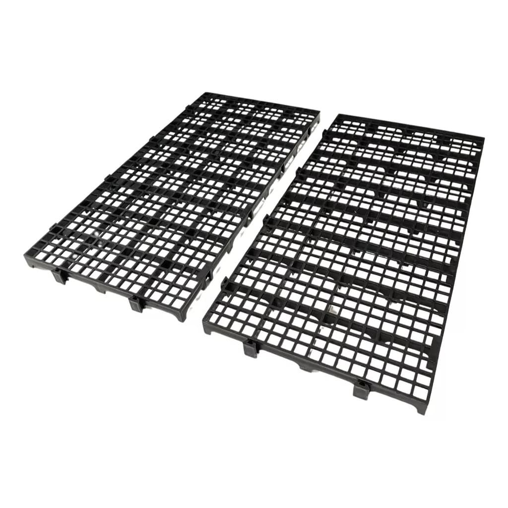 Kit 5 Palete Estrado Plástico Preto 25x50cm Pallet Piso Plástico Modular