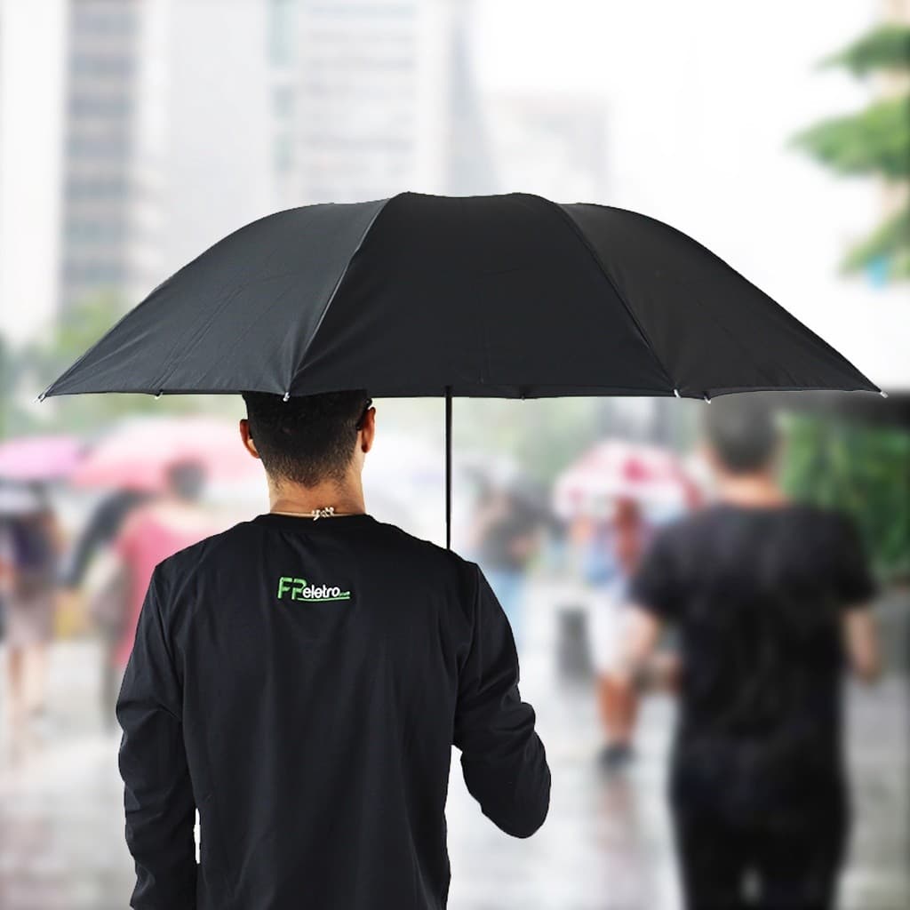 Guarda Chuva PRETO Grande Reforçado Contra Vento CABE NA BOLSA