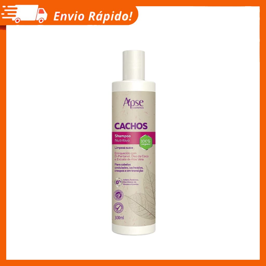Shampoo Apse Cachos Nutritivo e Limpeza Suave - 300ml - Apice