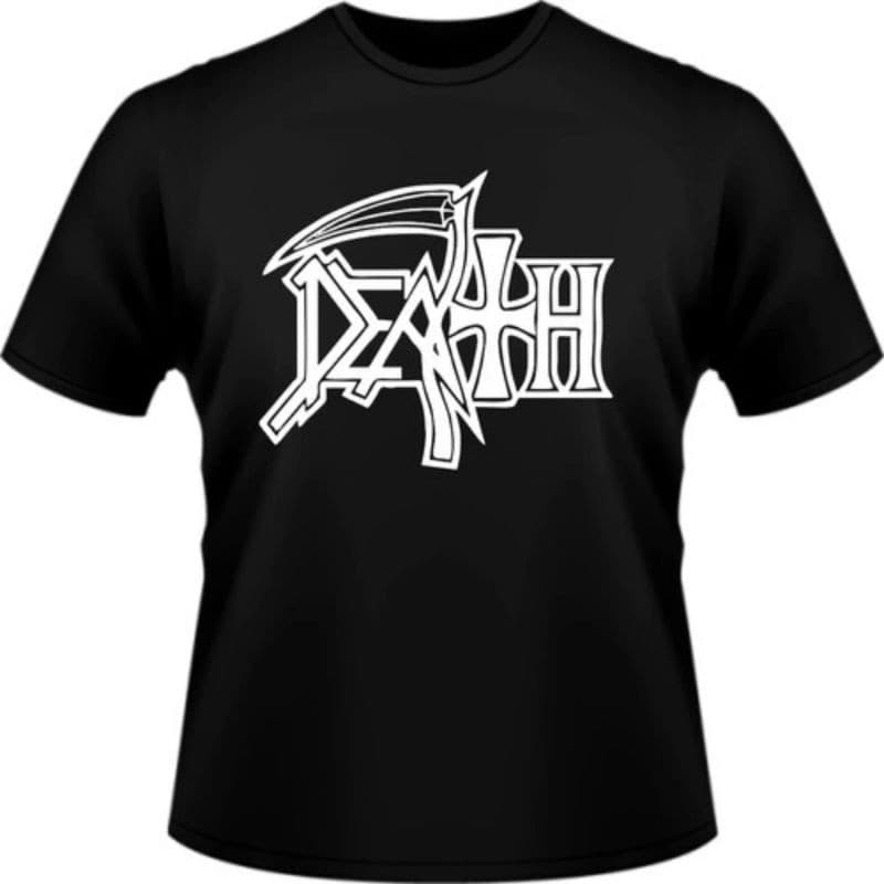 Camiseta T-shirt Algodão 30.1 Death Camisa Algodão Unissex Banda Rock Metal Gênero Musical Blusa Casual Estampada Básica