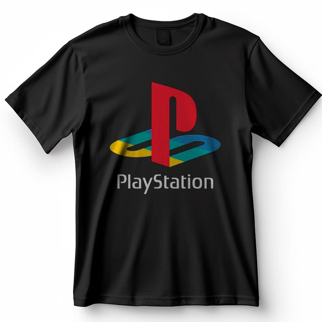 Camiseta PlayStation Logo Clássico Gamer Console Blusa Camisa 100% Algodão