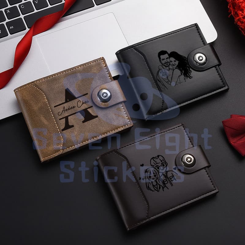Carteira Com Fivela Personalizada , Imagem Para Homens , Presente Nome De Aniversário , Marido