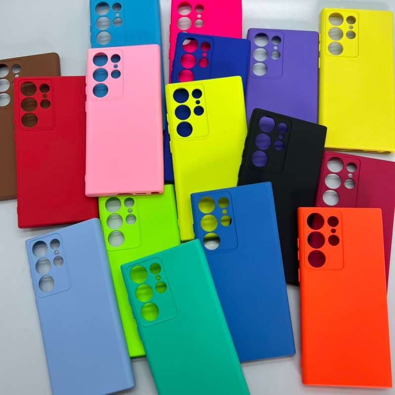 Capa Capinha de Celular - S23 Ultra - Samsung Silicone Aveludado Capinha Case