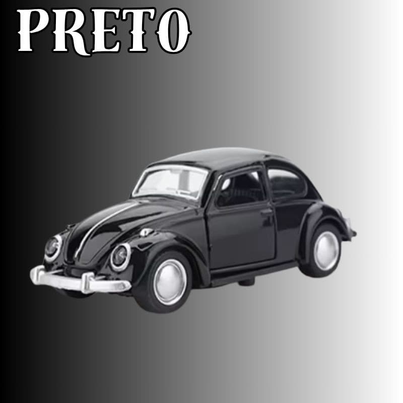 Miniatura Fusquinha Carrinho De Ferro Fusca Fricção Abre Porta