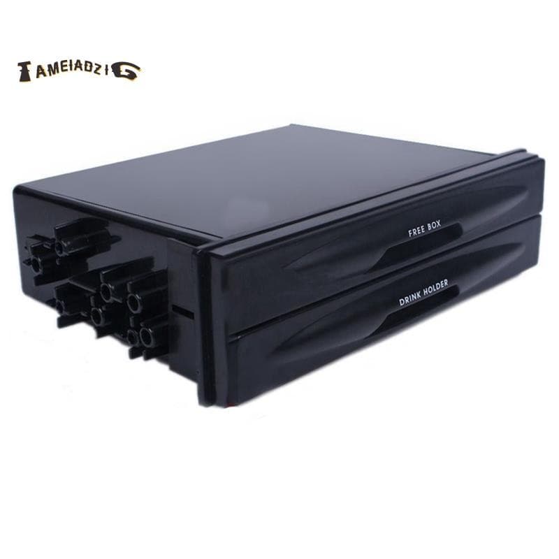 🔥Kit Universal De Rádio Duplo Din Para Veículo Automotivo Com Porta-Copos Bebidas E Caixa De Armazenamento