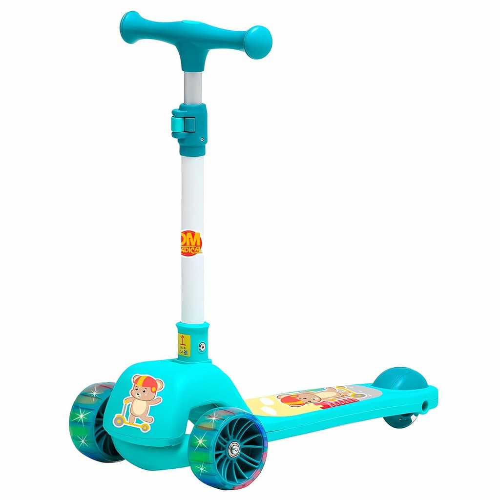 Scooter Azul Ursinho Patinete Infantil 3 Rodas Rodas Acendem Guidões Inclinável Até 50 Kg

 Dm Toys