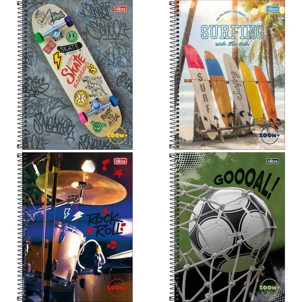 Caderno 20X1 Capa Dura Zoom+ 400 Folhas Masculino PCT.C/04