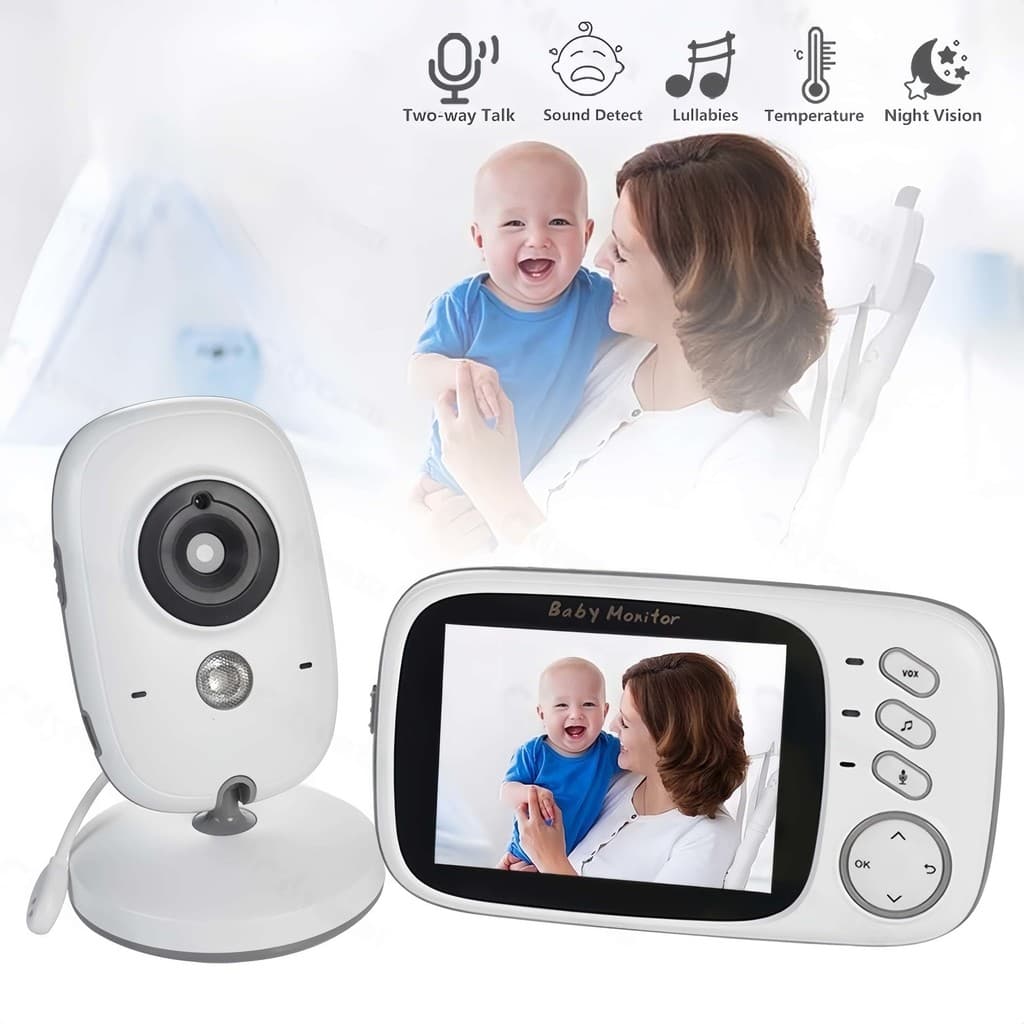 Baba Eletrônica Com Monitor Visão Noturna, Câmera c/ Audio Sensor de Temperatura  VIVA