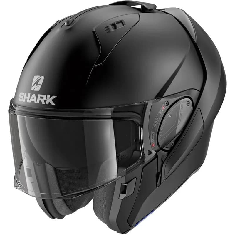 Capacete Shark EVO ES KMA Preto Fosco 180º Escamoteável Articulado Robocop SV