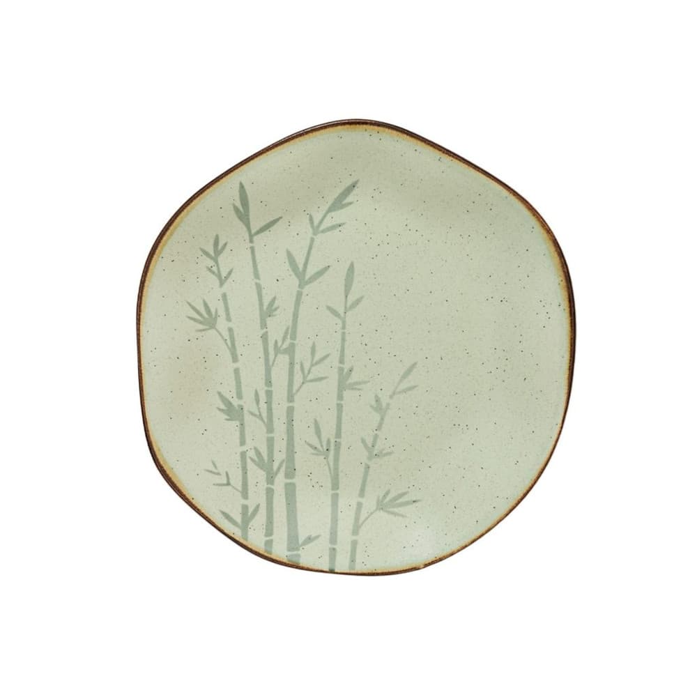 Prato Sobremesa De Porcelana 21,5Cm Ryo Bambu Oxford