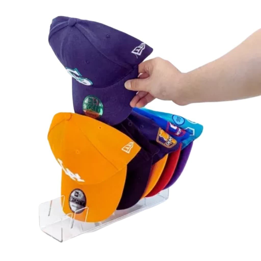 Expositor Bonés Suporte Slim Acrílico 3mm Organizador