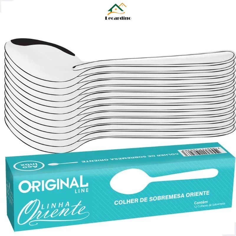 Kit 36\60\120 Colher de Sobremesa Talheres de Inox Utensílios para Cozinha