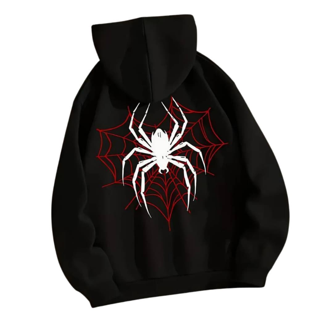 Blusa De Frio Estampada Aranha Modelo Canguru Inverno Unissex Spider