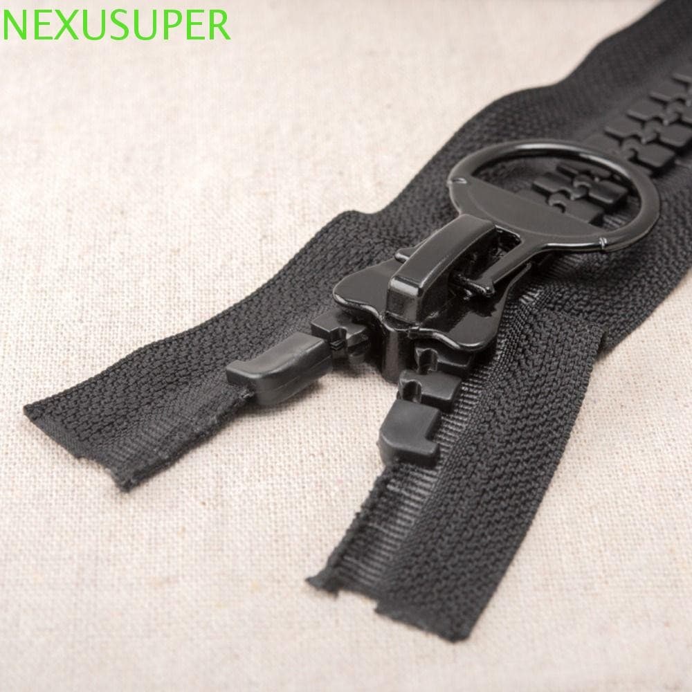 NEXUSUPER Zíperes Sacos De Costura Artesanato Em Resina Durável Com Anel De Puxar Para Jaquetas Cabeça Deslizante
