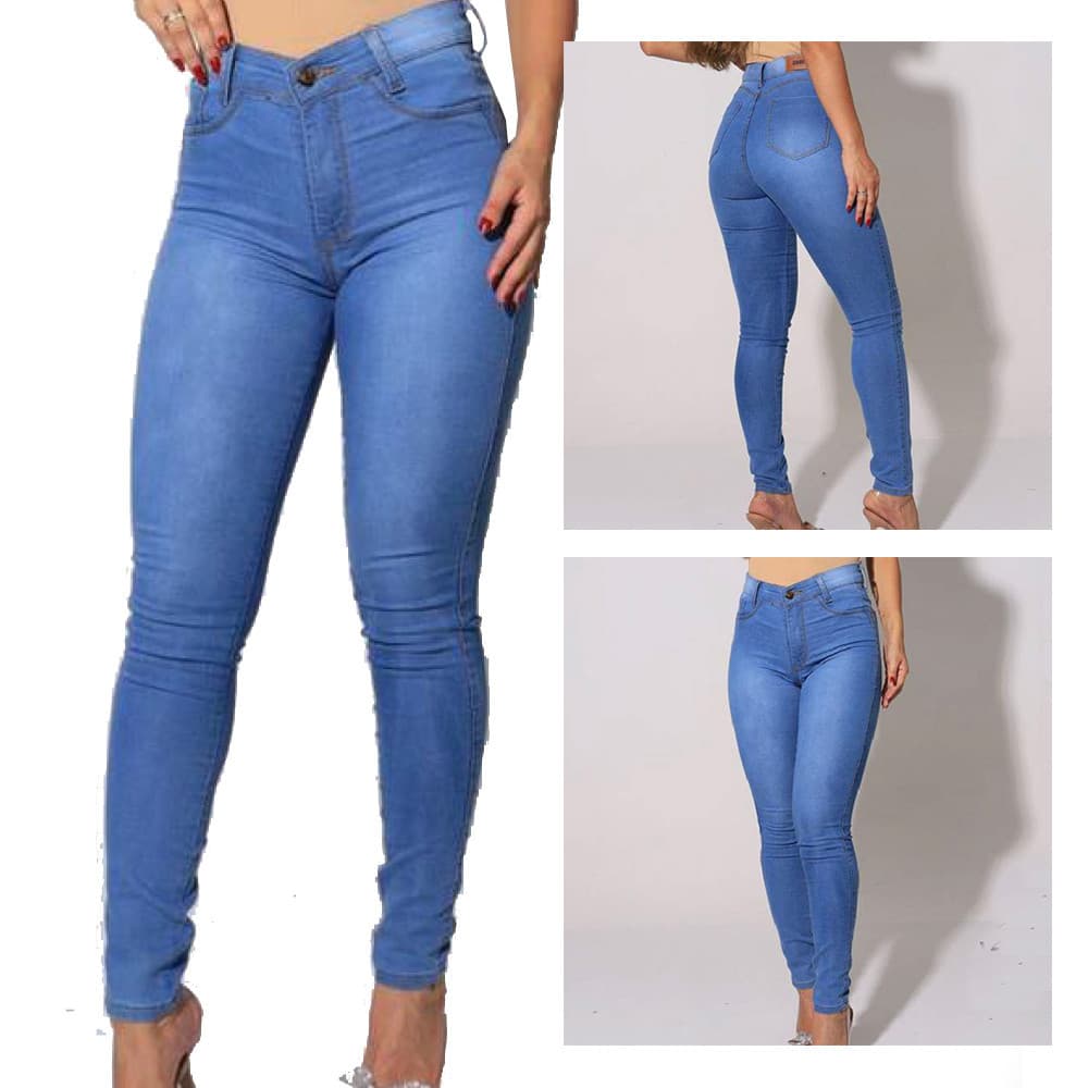 Calça Jeans Feminina Clara Modelo Skinny Levanta Bumbum