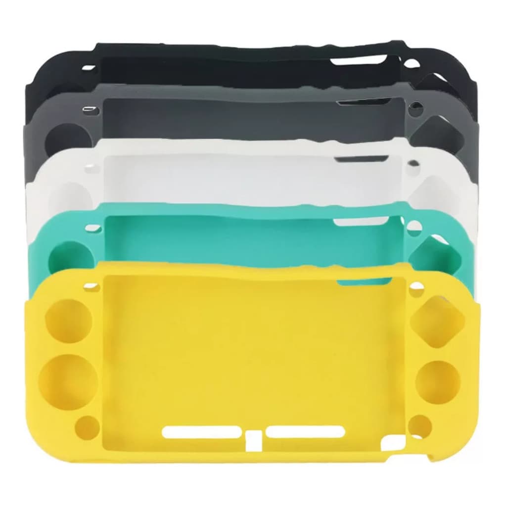 Capa Silicone Nintendo Switch Lite -amarelo-cinza-preto-azul Capa Protetora
