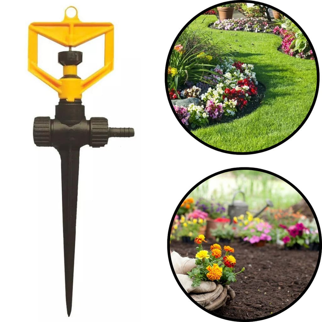 Aspersor Irrigador Giratório Antúrio Gramado Horta Jardim Haste Curta