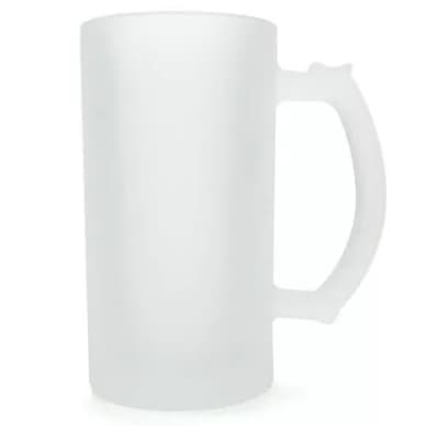 Caneca Chopp de Vidro Jateado para Sublimação - 475ml