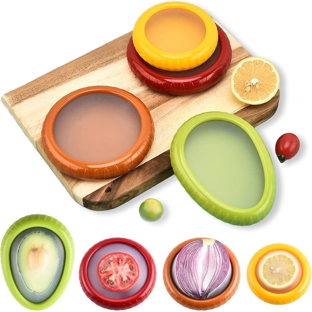 Caixa De Silicone Para Armazenamento De Frutas , Recipientes Cebola Abacate , Pote Reutilizável Manter Legumes Frescos