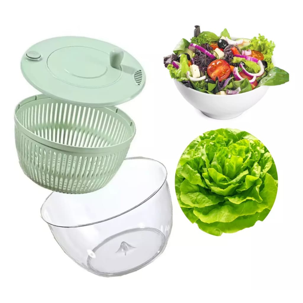 Centrífuga Secador Spinner De Bomba Grande De Salada Vegetais Cozinha