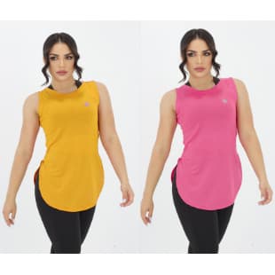 Kit 2 Regatas Dry Fit Feminina Tapa BumBum Academia Treino Fitness Blusa Furadinha Crossfit Esportes Camiseta Lisa