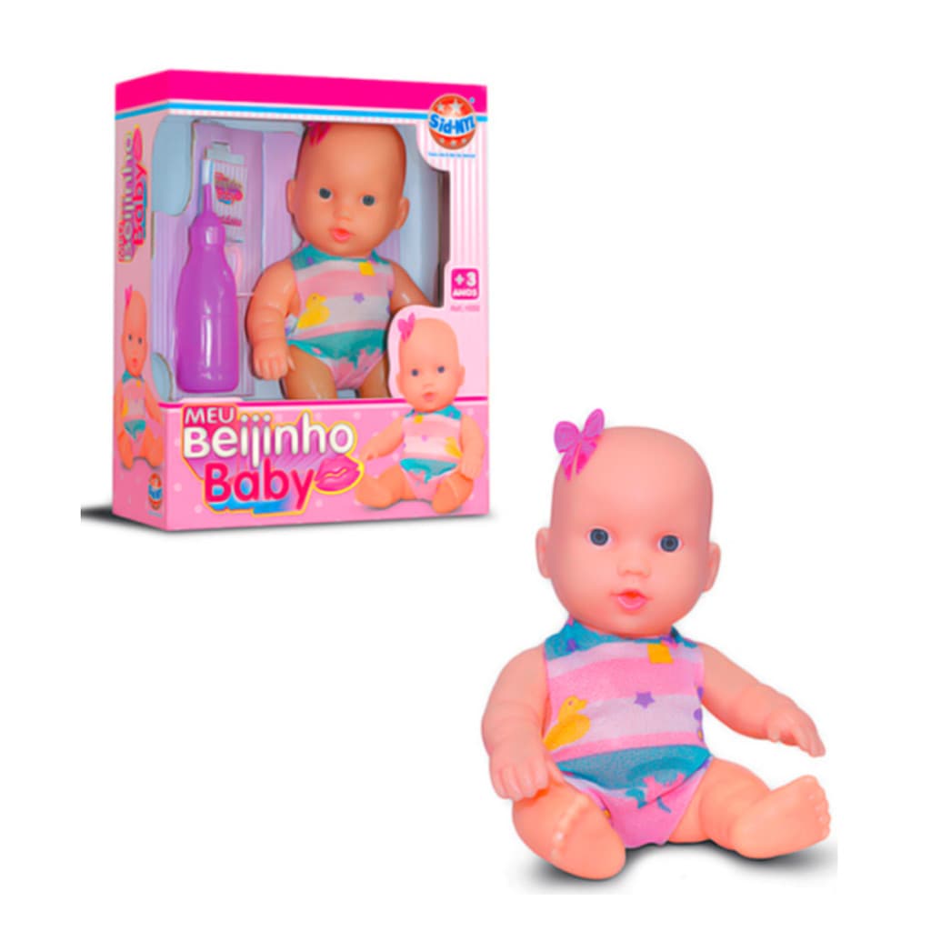 Boneca Bebe Infantil Nene Classica Meu Beijinho Baby