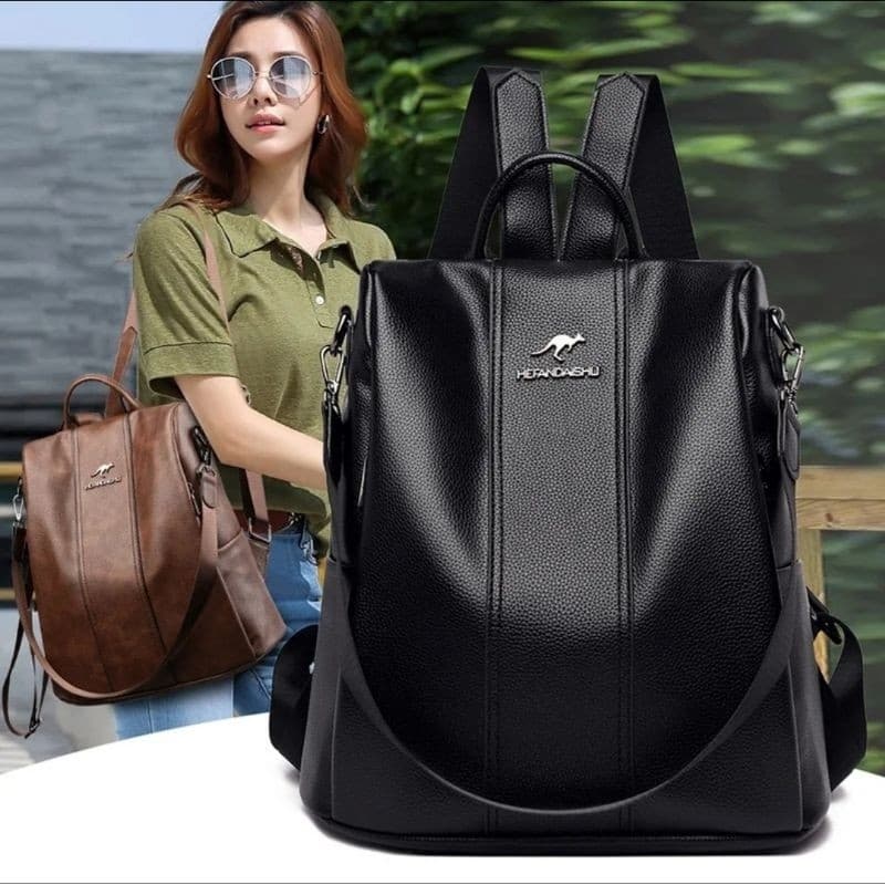 👜 Mochila Feminina Multifuncional 3 em 1 – Bolsa, Mochila e Tiracolo Elegante Antifurto