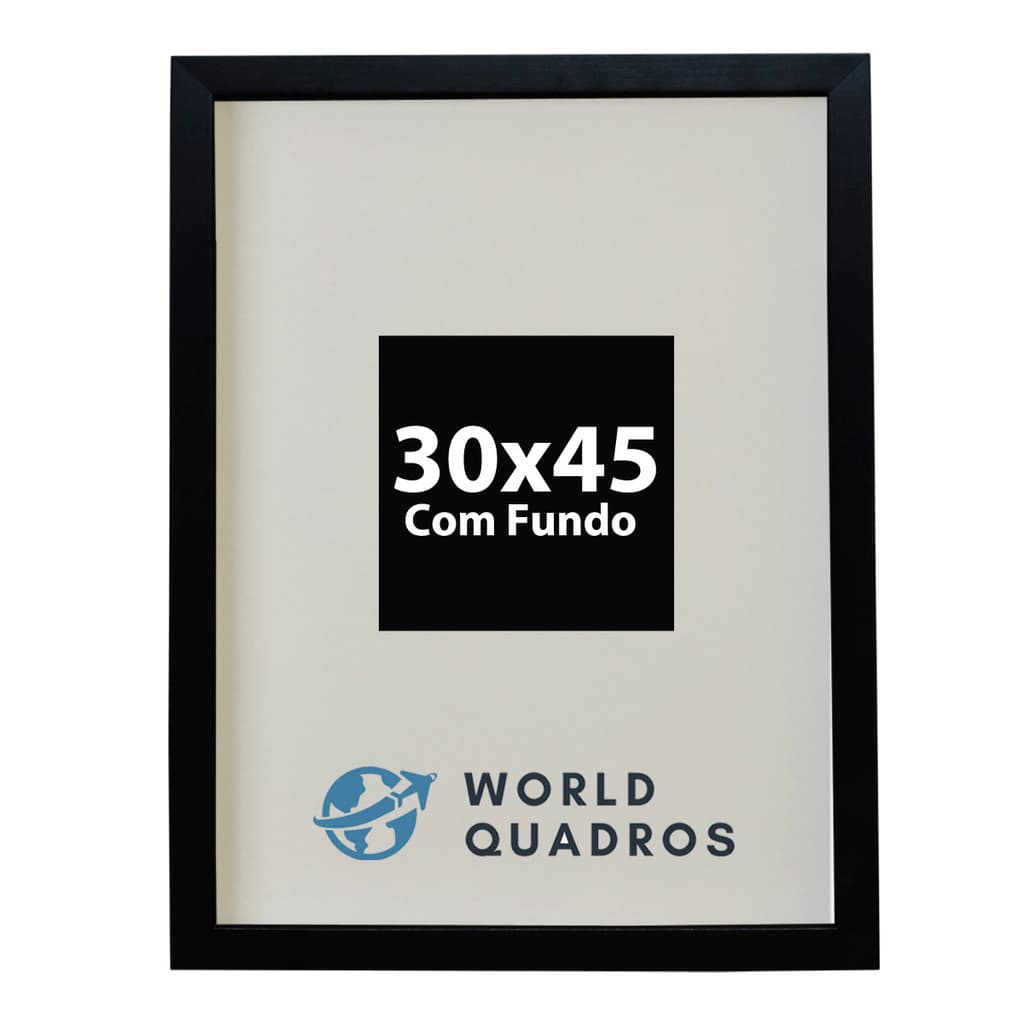 Moldura  30x45Cm Com Fundo Para Quadros Diplomas Certificados Fotos