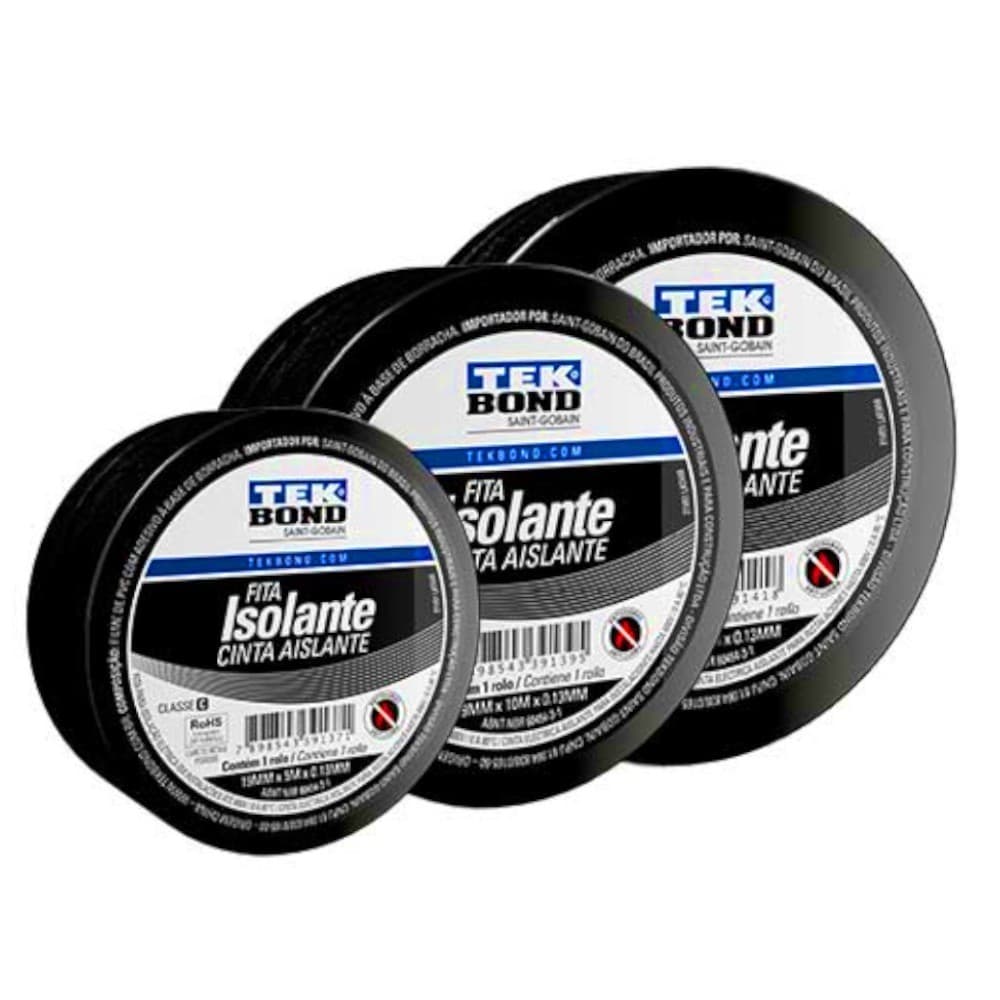 Fita isolante 19 mm x 5 metros - Tekbond